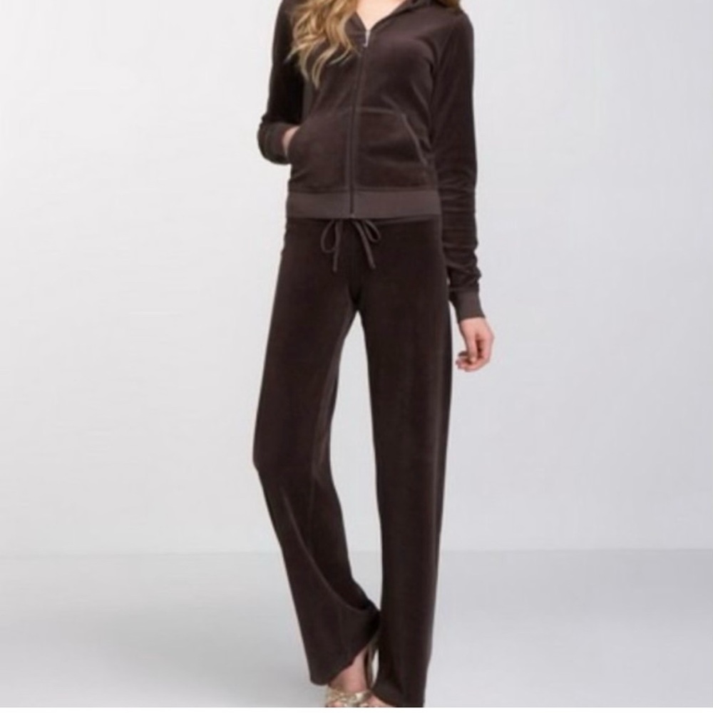 Brown low rise Juicy Couture track pants